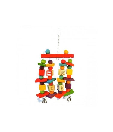 VanPet Hanging Toy For Big Birds With Bells 17.7